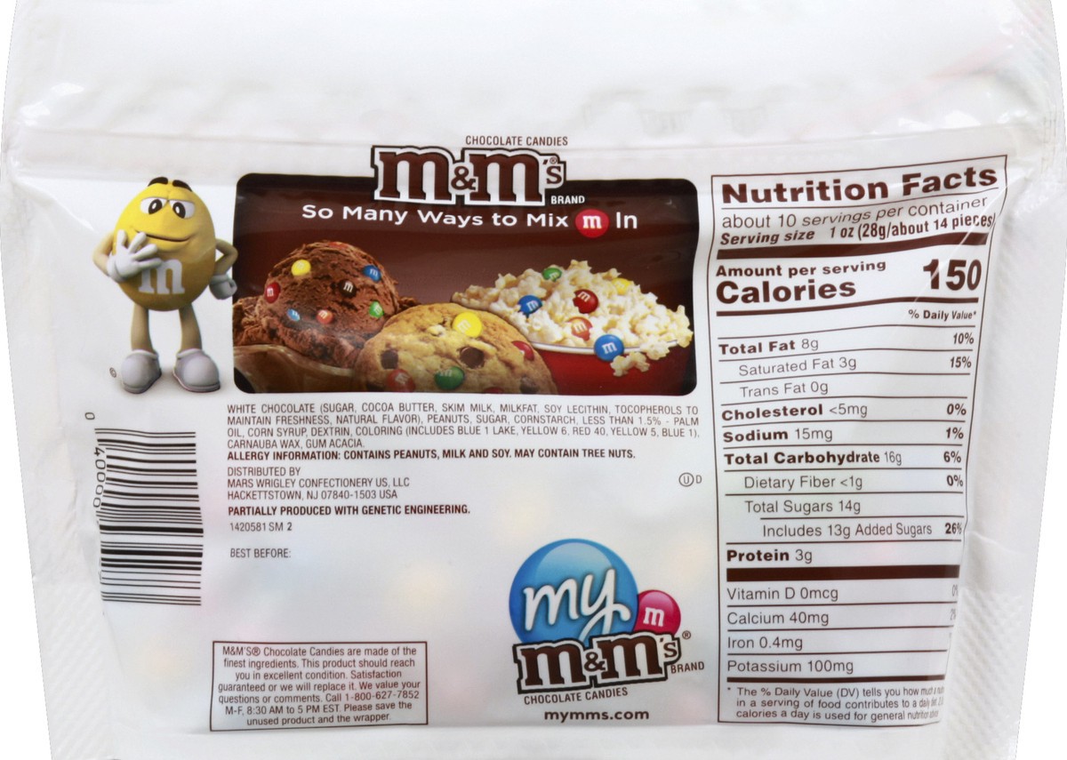 slide 5 of 6, M&M's Peanut White Chocolate Candy, Sharing Size, 9.6 oz Bag, 9.6 oz