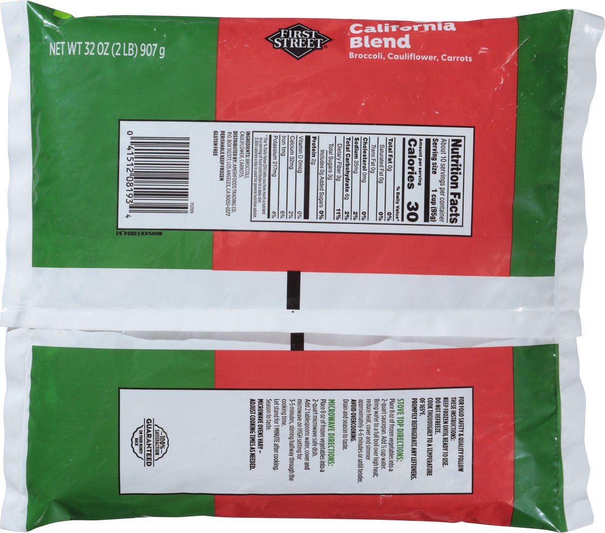 slide 5 of 14, First Street California Blend Vegetables, 2 lb