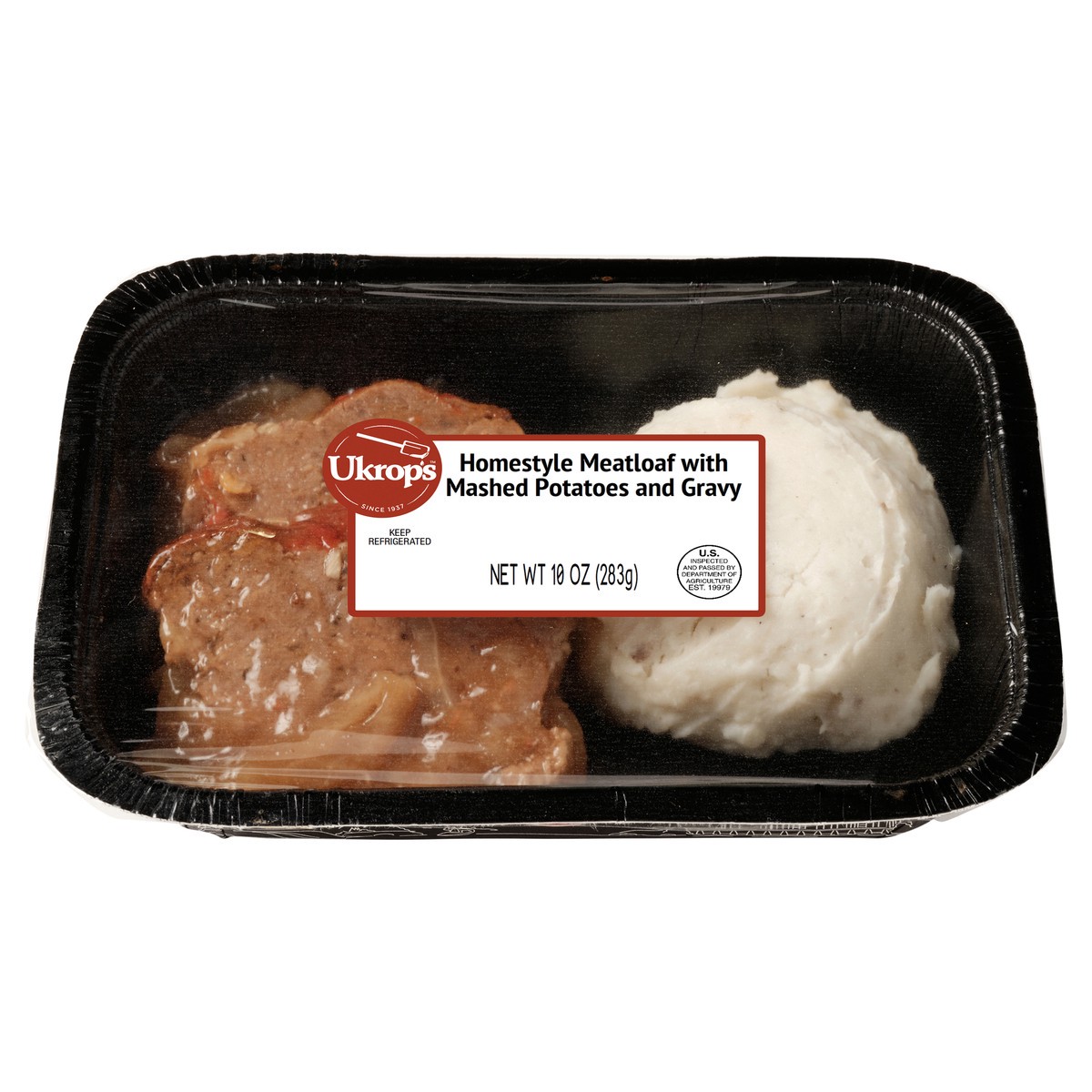 slide 2 of 6, Ukrop's Ukrops Homestyle Meatloaf with Mashed Potatoes and Gravy, 10 oz