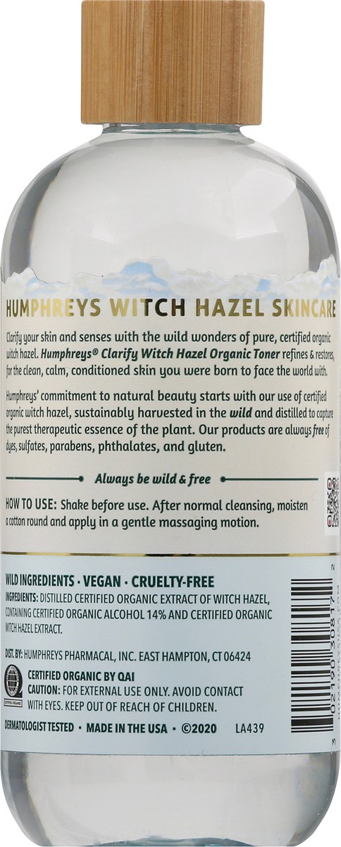 slide 10 of 12, Humphrey's Clarify Pure Witch Hazel Organic Toner 8 oz, 8 oz