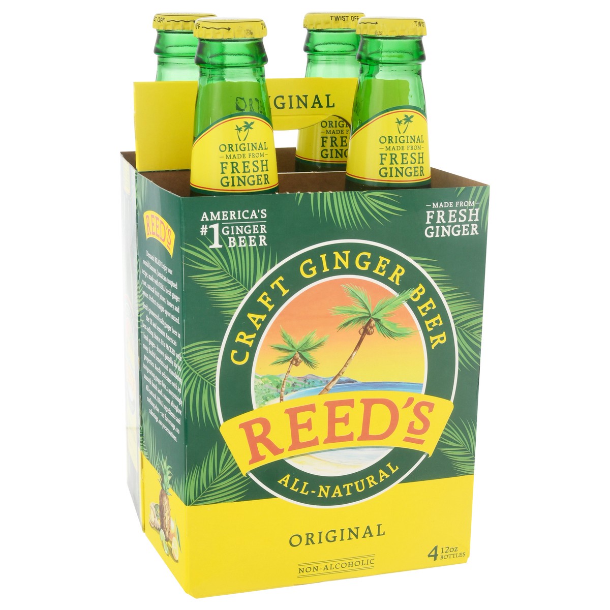 slide 8 of 11, Reed's 4 Pack All-Natural Original Craft Ginger Beer 4 Bottles 4 ea, 4 ct; 12 fl oz