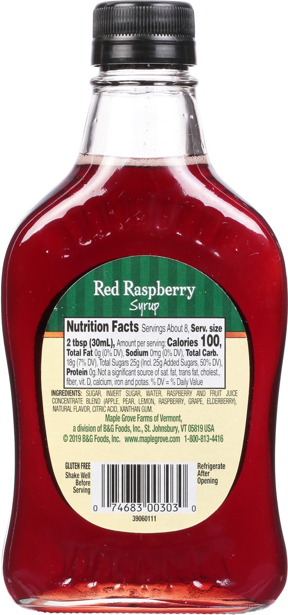 slide 5 of 9, Maple Grove Farms of Vermont Red Raspberry Syrup 8.5 fl oz, 8.5 fl oz