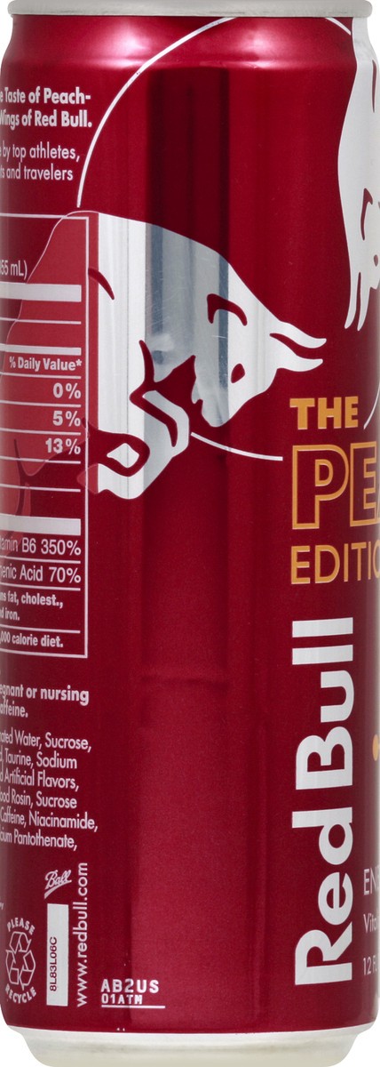 slide 7 of 7, Red Bull Peach Edition Energy Drink, 12 fl oz