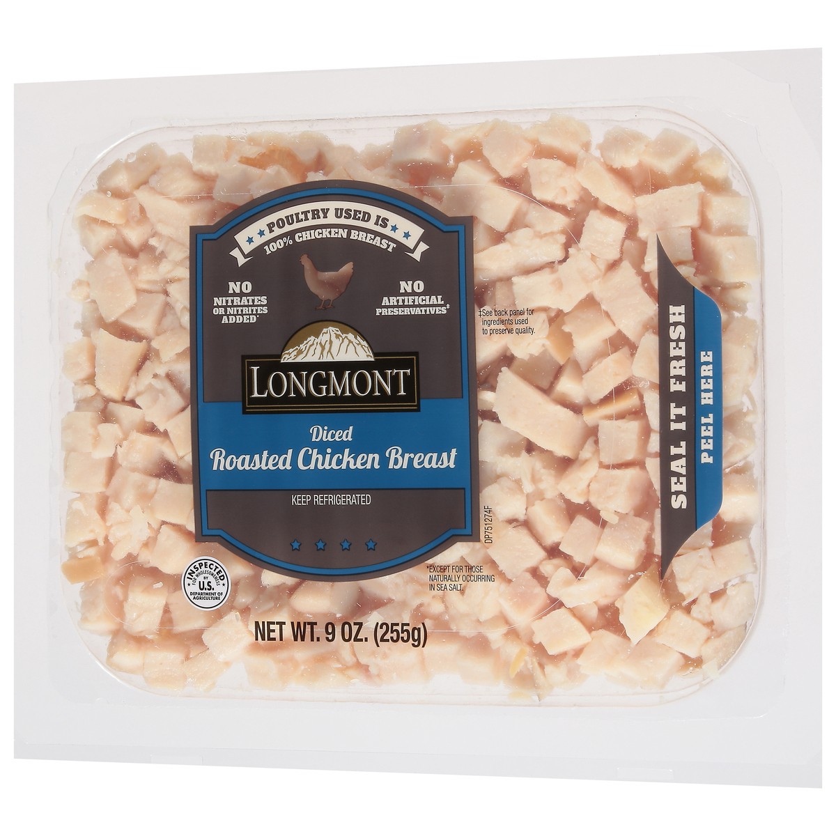 slide 13 of 14, Longmont Roasted Diced Chicken Breast 9 oz, 9 oz