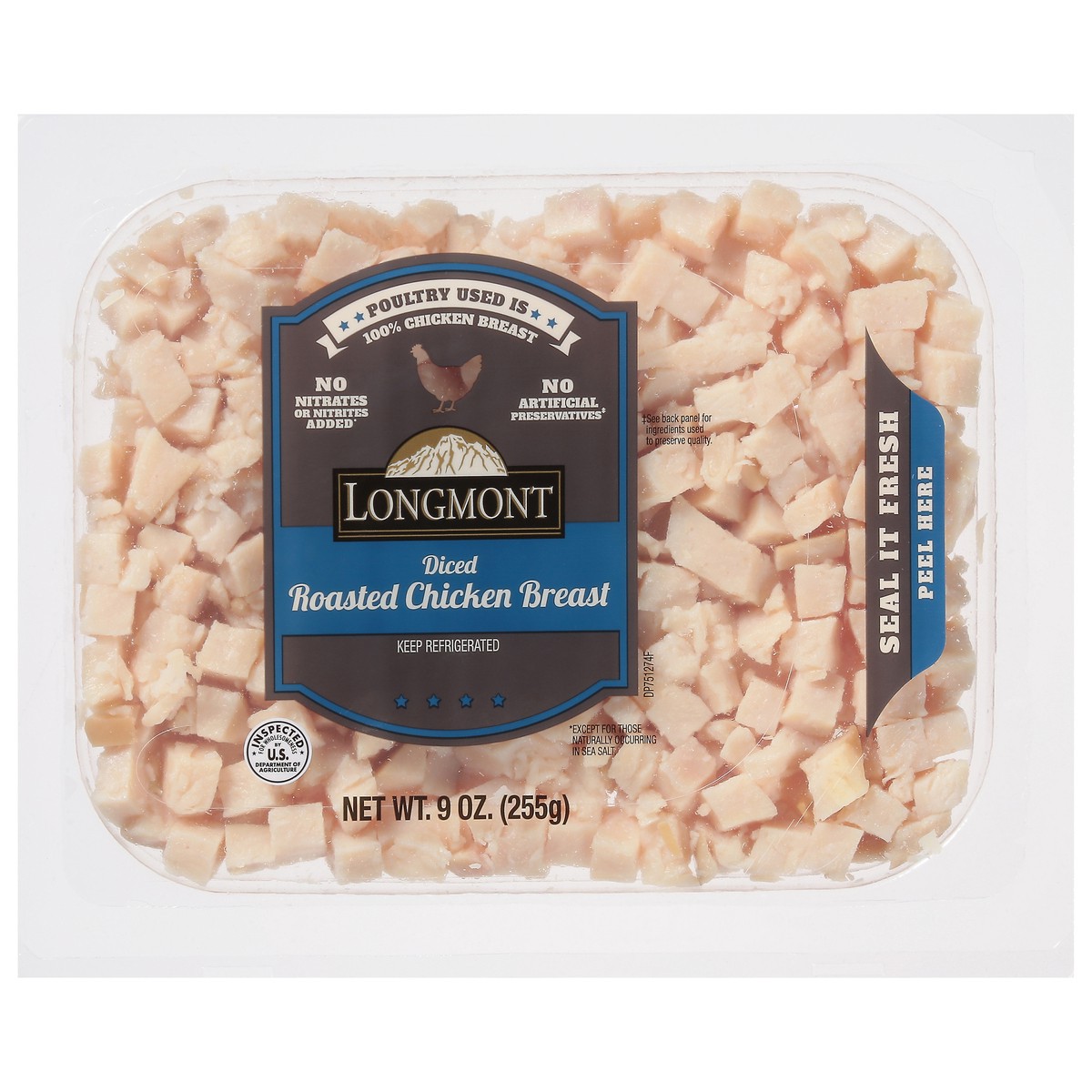 slide 8 of 14, Longmont Roasted Diced Chicken Breast 9 oz, 9 oz