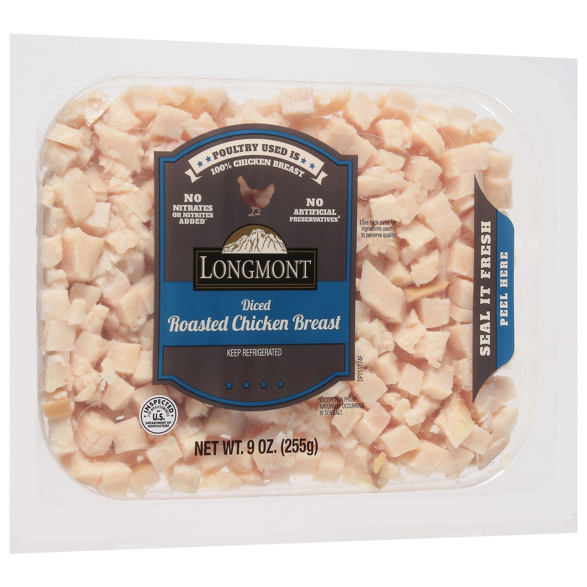 slide 7 of 14, Longmont Roasted Diced Chicken Breast 9 oz, 9 oz