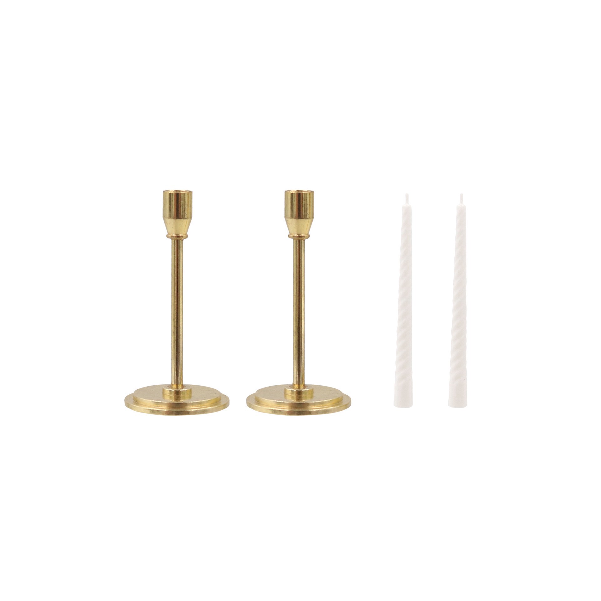 slide 2 of 3, Miniature Candle Stick Set By Make Market, 0.71 in x 0.71 in x 1.42 in