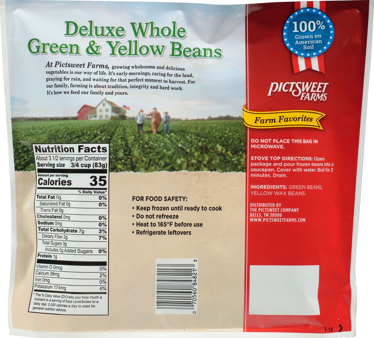 slide 6 of 6, PictSweet Deluxe Green & Yellow Whole Bean, 10 oz