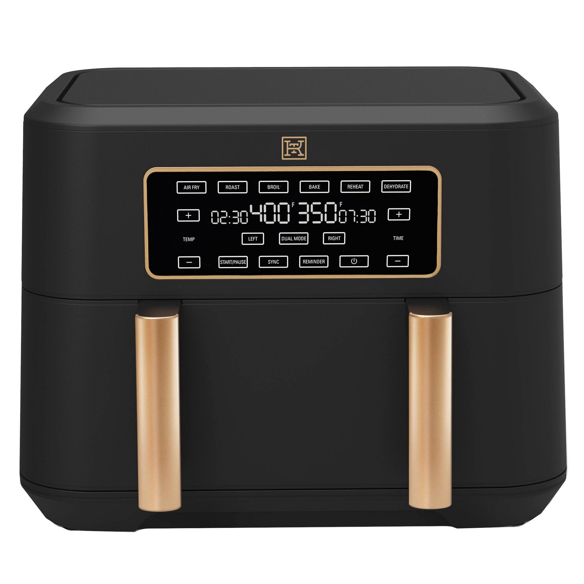 slide 1 of 1, Kitchen & Table by H-E-B Trizone Air Fryer - Black, 9 qt