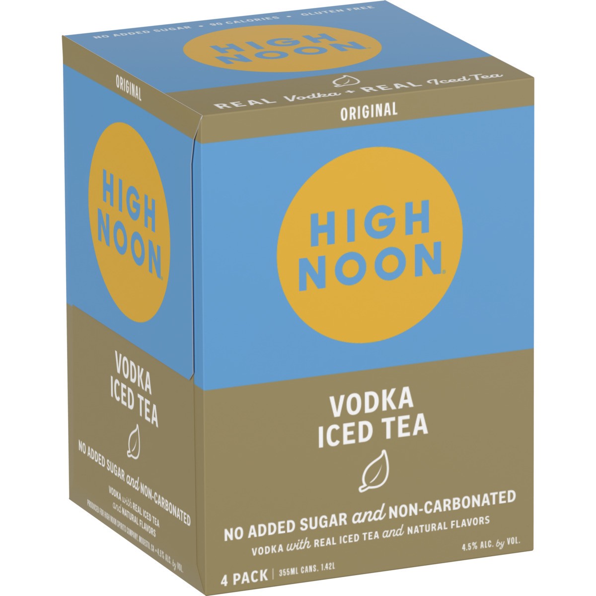 slide 1 of 10, High Noon Original Vodka Iced Tea 4 Pack 355ml Cans, 4 ct; 12 oz