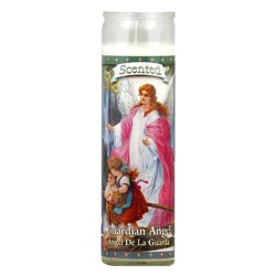 St. Jude Candle Co. Guardian Angel Vanilla Scented Religious Candle - White Wax
