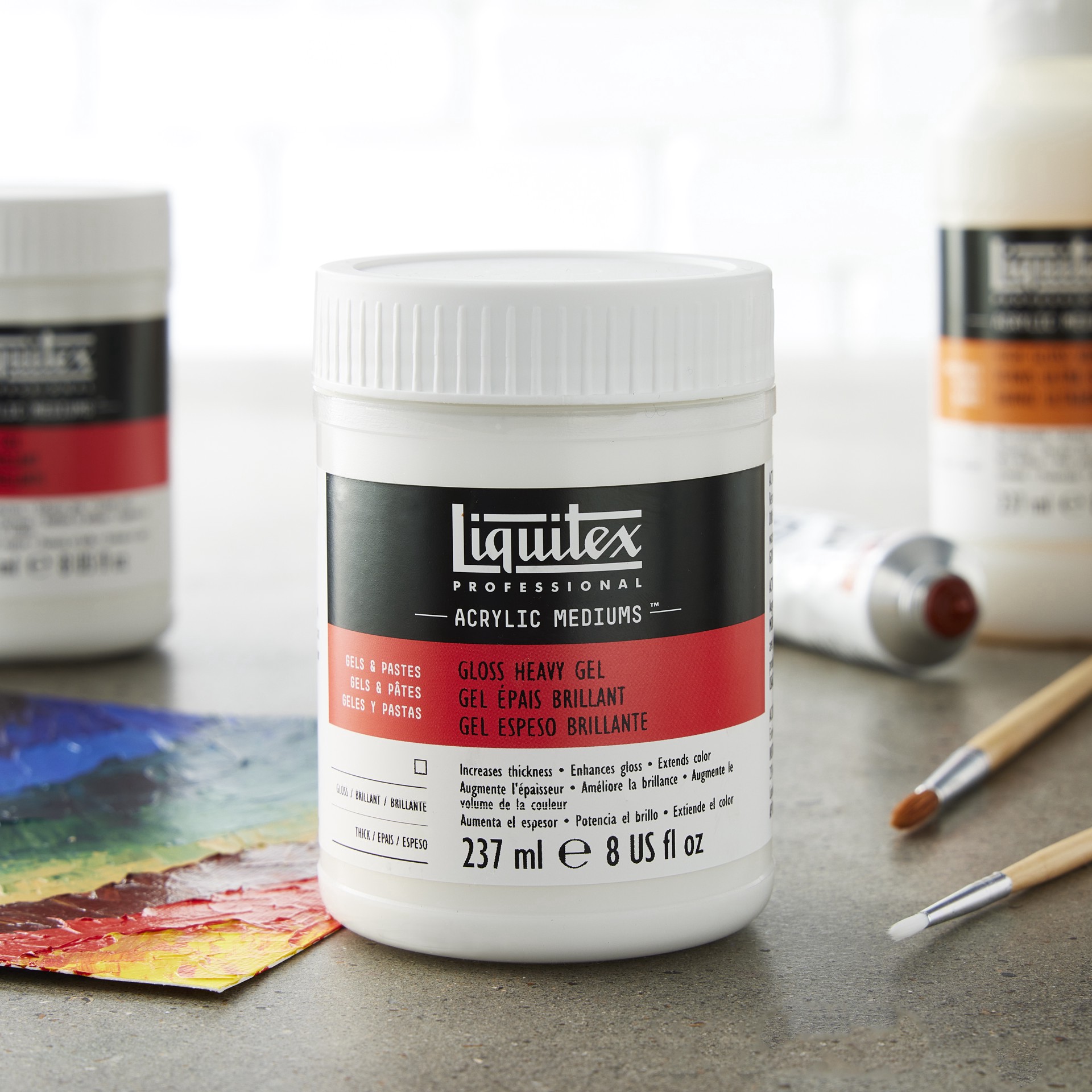 slide 3 of 3, Liquitex Gloss Heavy Gel Medium, 8 fl oz