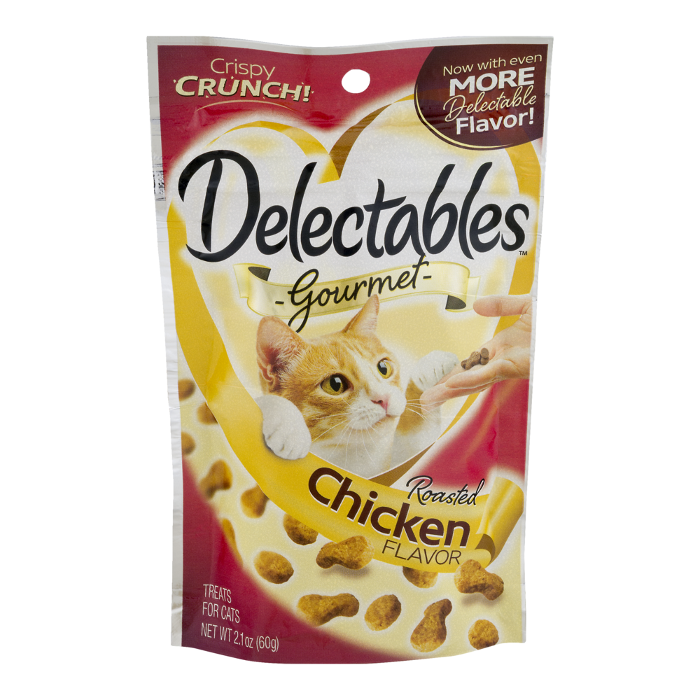 slide 1 of 1, Hartz Delectables Roasted Chicken Flavor Cat Treats, 2.1 oz