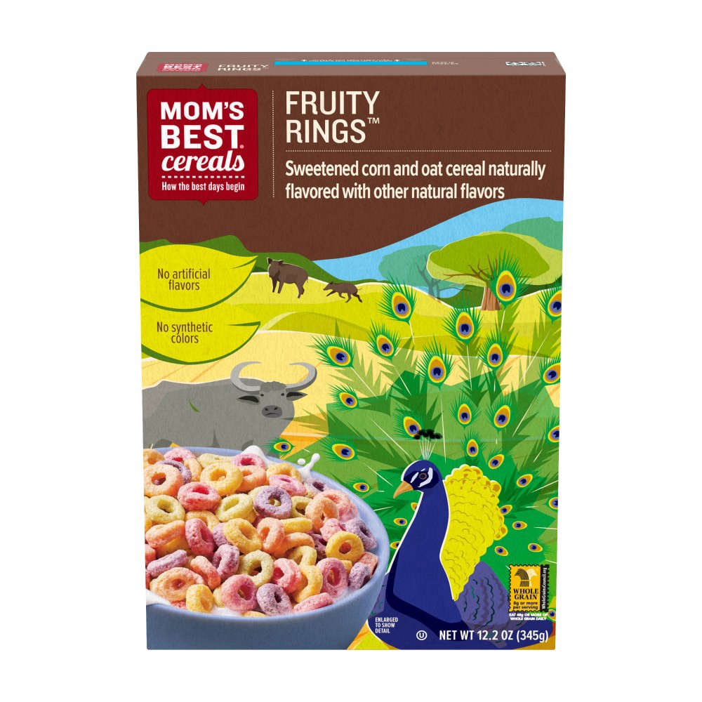 slide 1 of 1, Mom's Best Fruity Rings Cereal 12.2 oz, 12.2 oz