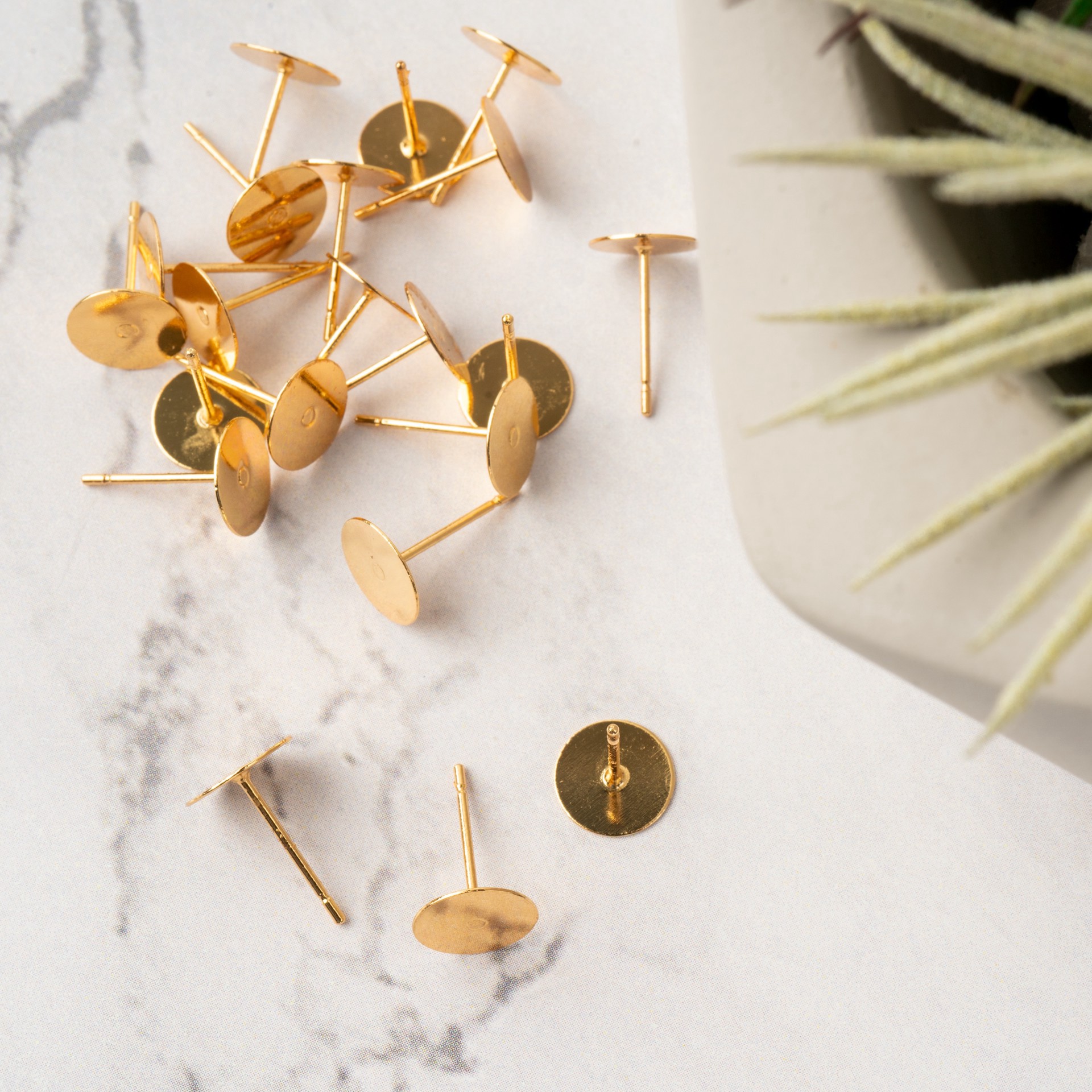 slide 2 of 3, 8mm Earring Posts, 20ct. By Bead Landing, 8mm