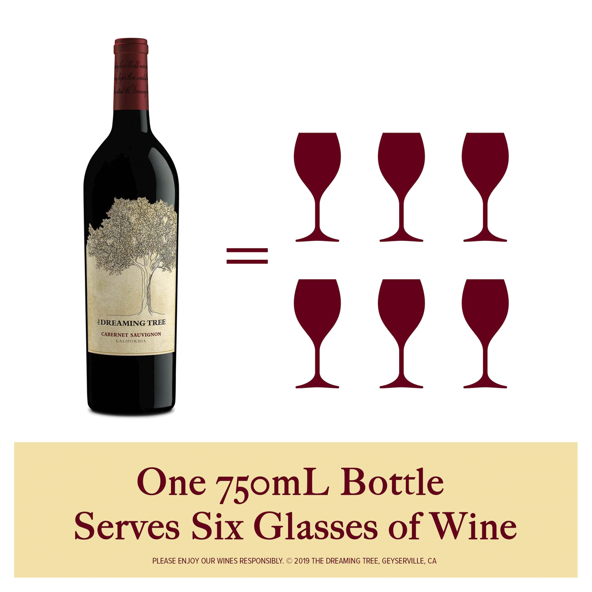 slide 12 of 29, The Dreaming Tree Cabernet Sauvignon Red Wine, 750 mL Bottle, 25.36 fl oz