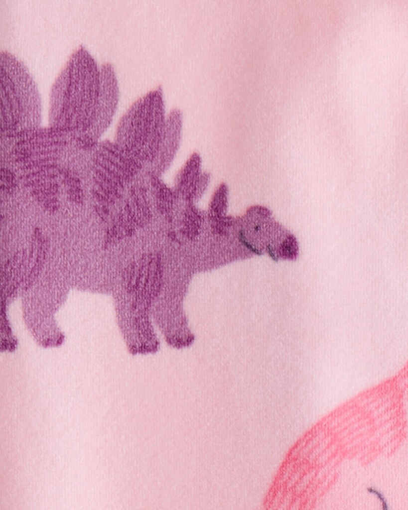 slide 3 of 3, Carter's Toddler Girl Dinosaur Snug Fit 2-Way Zip 1-Piece Pajamas - Pink Pink 2T, 1 ct