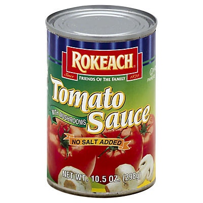 slide 1 of 1, Rokeach Tomato Sauce - With Mushrooms No Salt Added, 10.5 oz