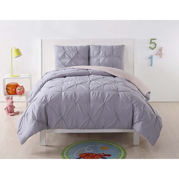 slide 1 of 5, My World Pleated Twin XL Comforter Set - Lavender/Blush, 1 ct