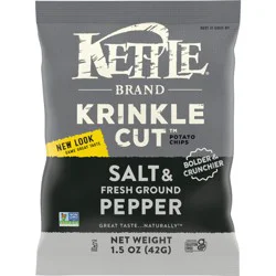 Kettle Brand Krinkle Cut Salt and Fresh Ground Pepper Kettle Potato Chips