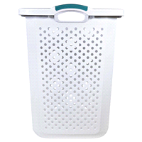 slide 5 of 5, Home Logic 2.5-Bushel Plastic Laundry Hamper, 2.5 bu