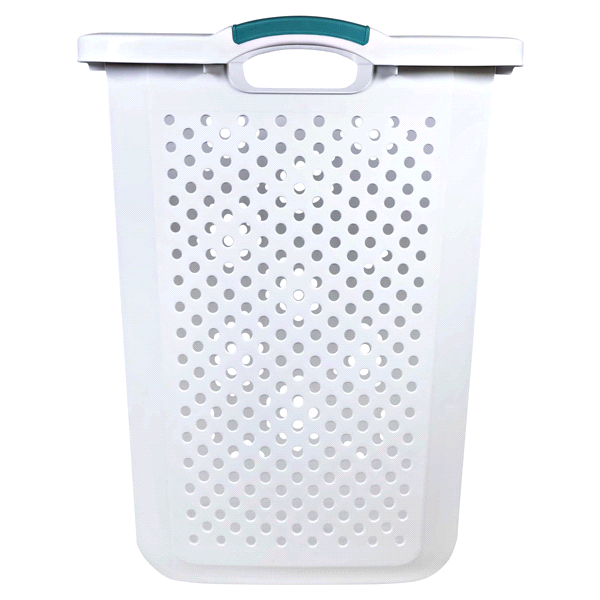 slide 3 of 5, Home Logic 2.5-Bushel Plastic Laundry Hamper, 2.5 bu