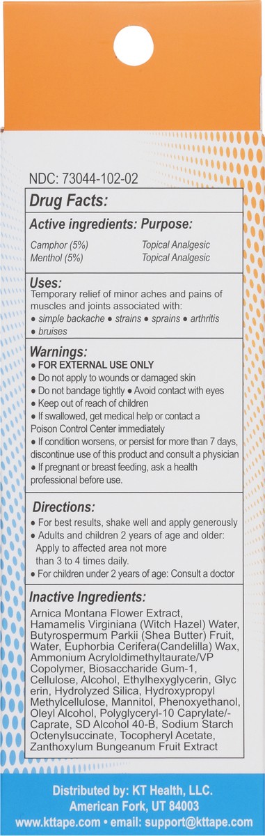 slide 7 of 9, KT Health Roll-On Gel Pain Relief 3 fl oz, 3 oz