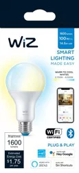 WiZ Tunable White 100-Watt EQ A21 Dimmable Smart LED Light Bulb