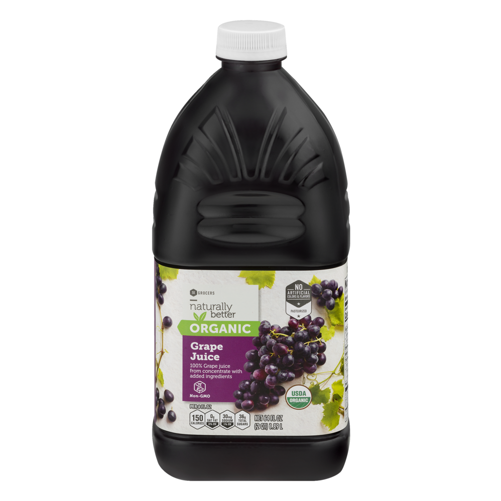 slide 1 of 1, SE Grocers Naturally Better Juice Organic Grape - 64 oz, 64 oz