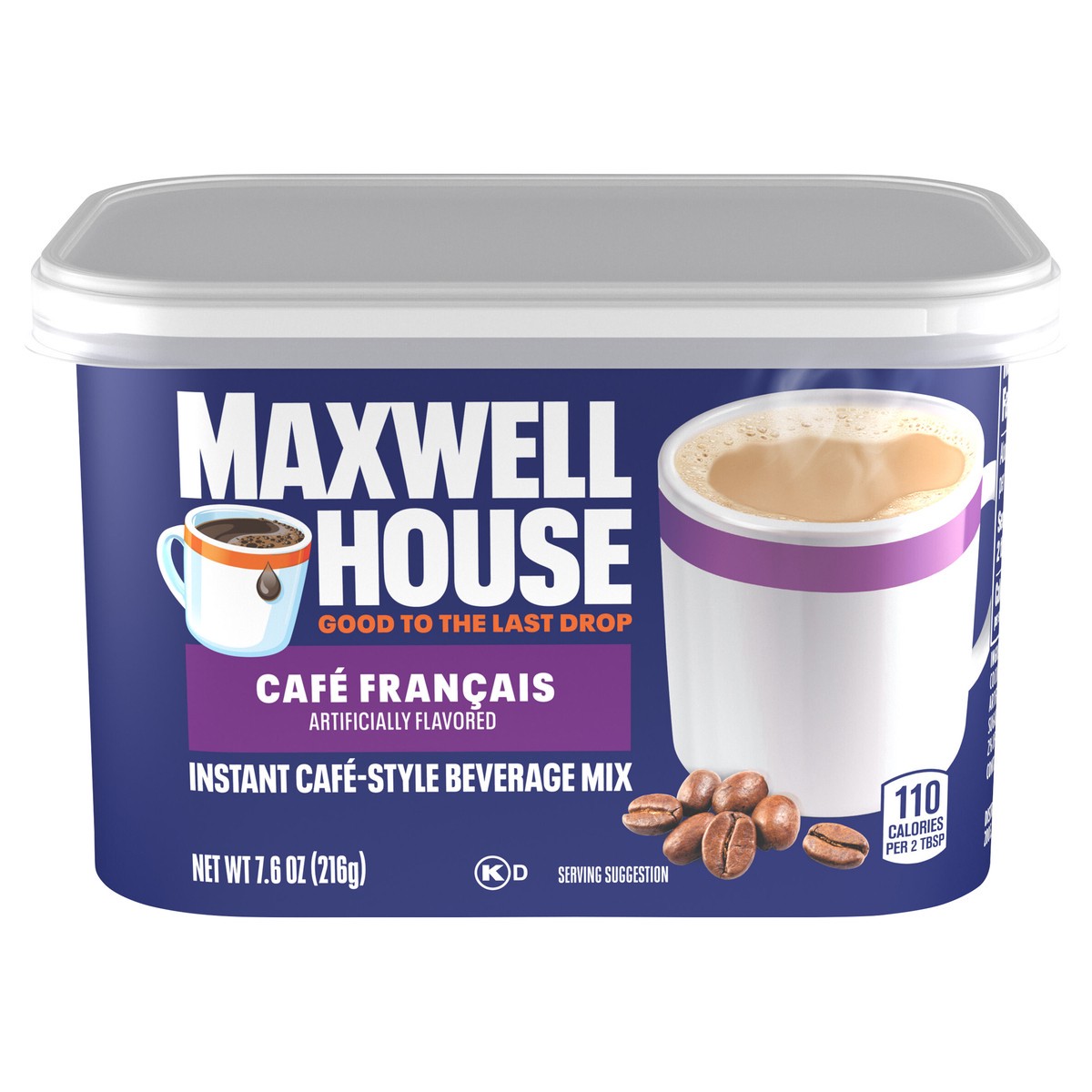 slide 1 of 9, Maxwell House International Cafe Francais Cafe Style Beverage Mix, 7.6 oz. Canister, 7.6 oz