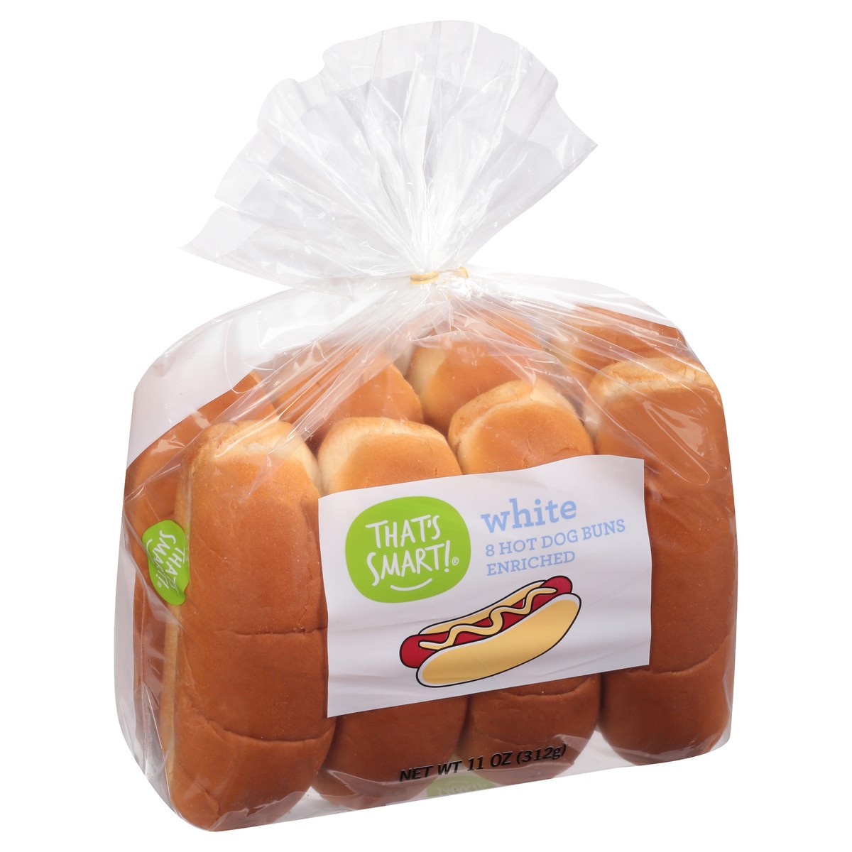 slide 3 of 9, That's Smart! Enriched White Hot Dog Buns 8 ea, 8 ct