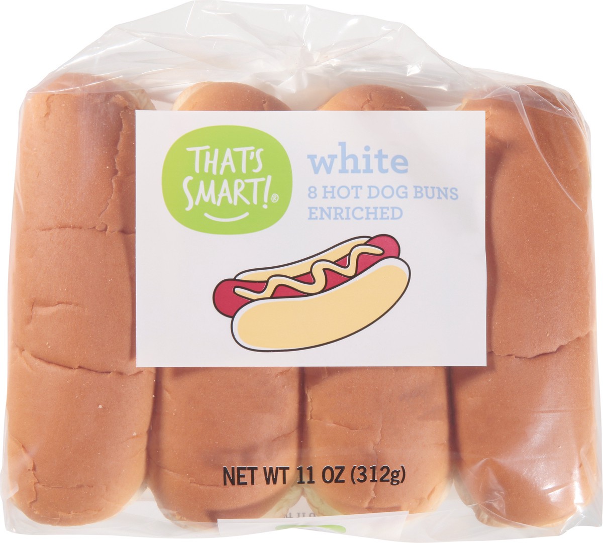 slide 6 of 9, That's Smart! Enriched White Hot Dog Buns 8 ea, 8 ct