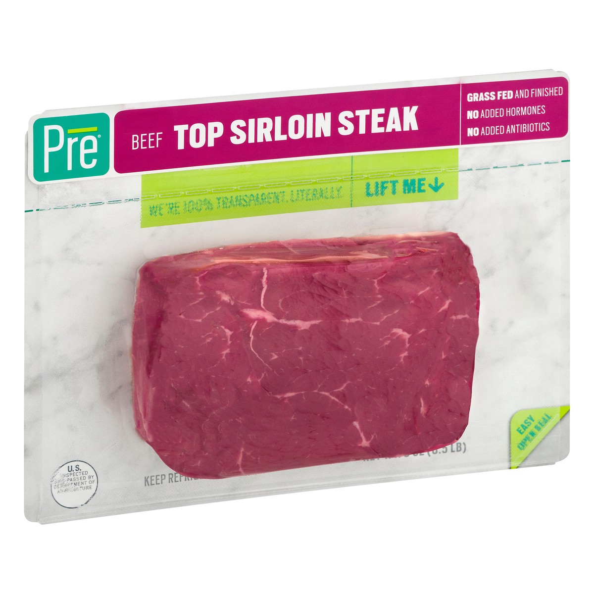 slide 7 of 9, Pre-Top Sirloin Steak, 8 oz