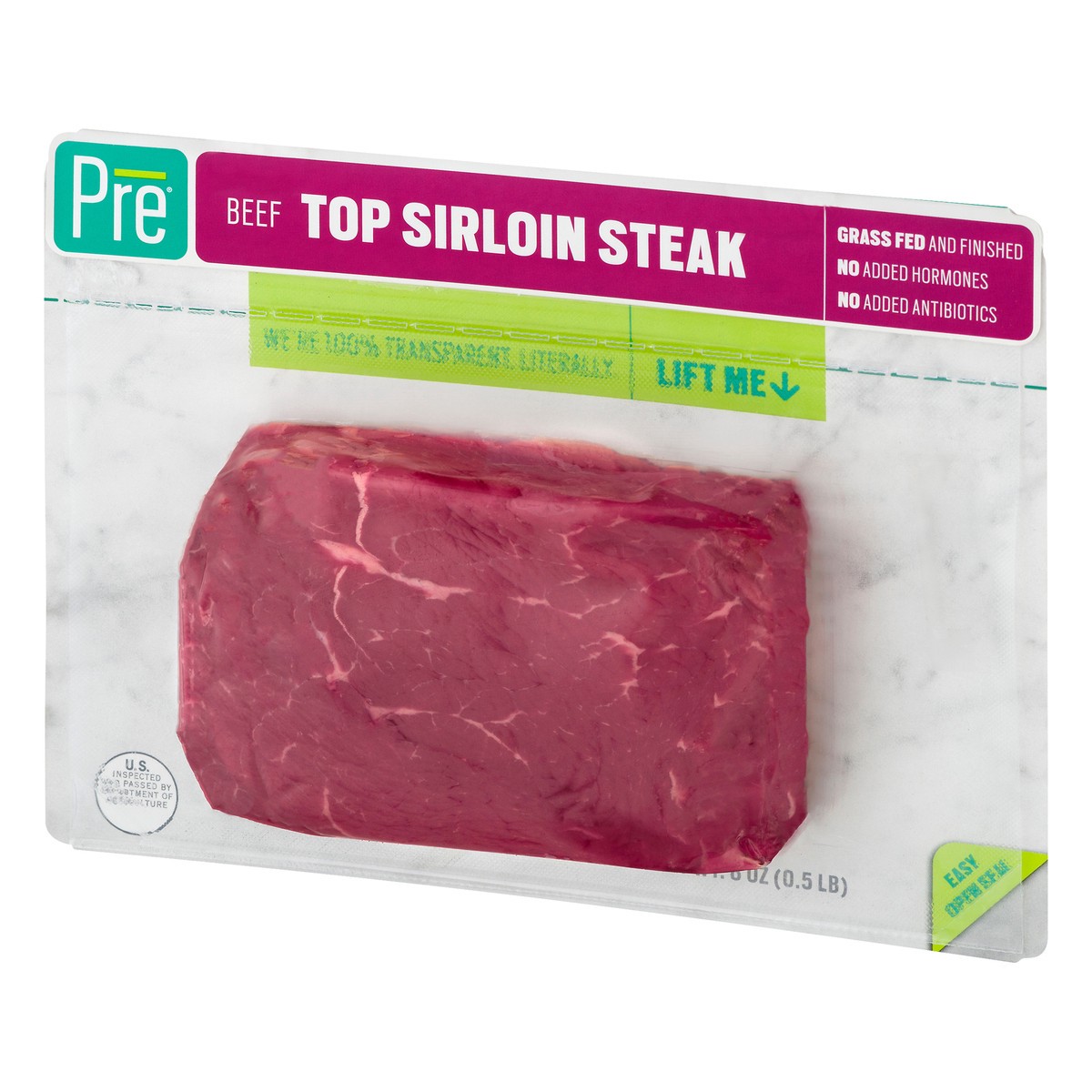slide 5 of 9, Pre-Top Sirloin Steak, 8 oz