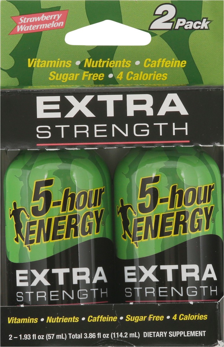 slide 1 of 13, 5-Hour Energy 2 Pack Extra Strength Strawberry Watermelon Energy Shot 2 - 1.93 fl oz Bottles - 2 ct, 2 ct