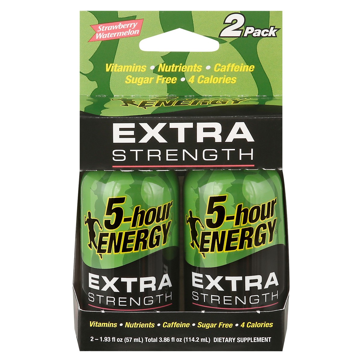 slide 1 of 13, 5-Hour Energy 2 Pack Extra Strength Strawberry Watermelon Energy Shot 2 - 1.93 fl oz Bottles, 2 ct