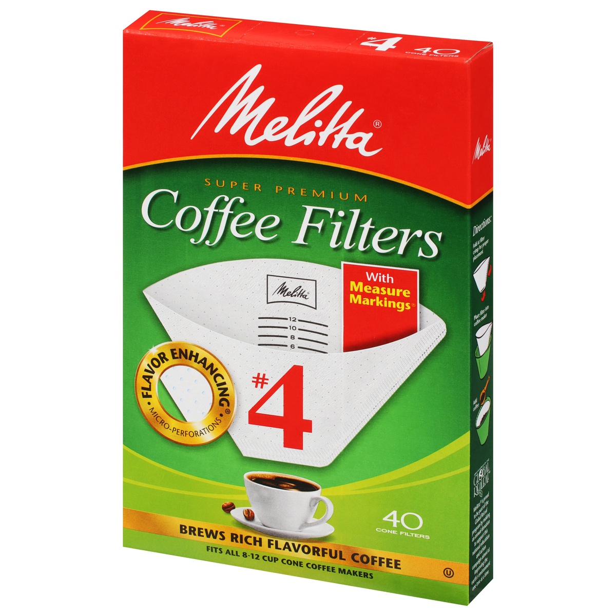 slide 3 of 9, Melitta Coffee Filters Super Premium No. 4, 40 ct