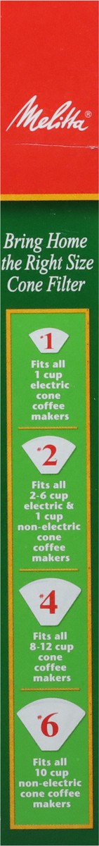 slide 3 of 12, Melitta Cones Coffee Filter White#4, 40 ct