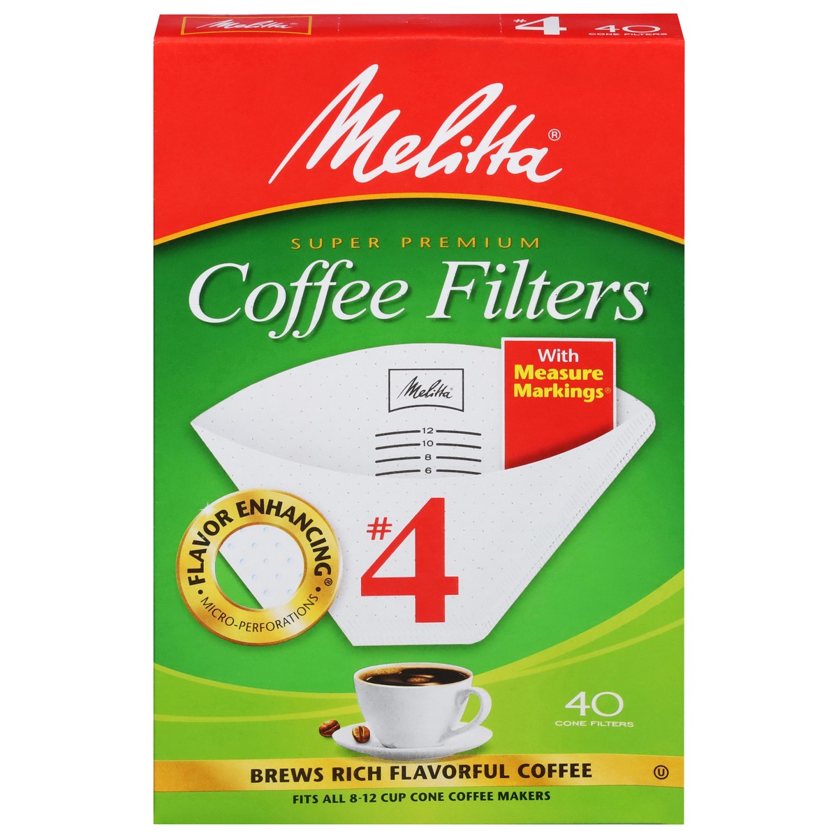 slide 12 of 12, Melitta No. 4 Coffee Filters - 40 ct, 40 ct