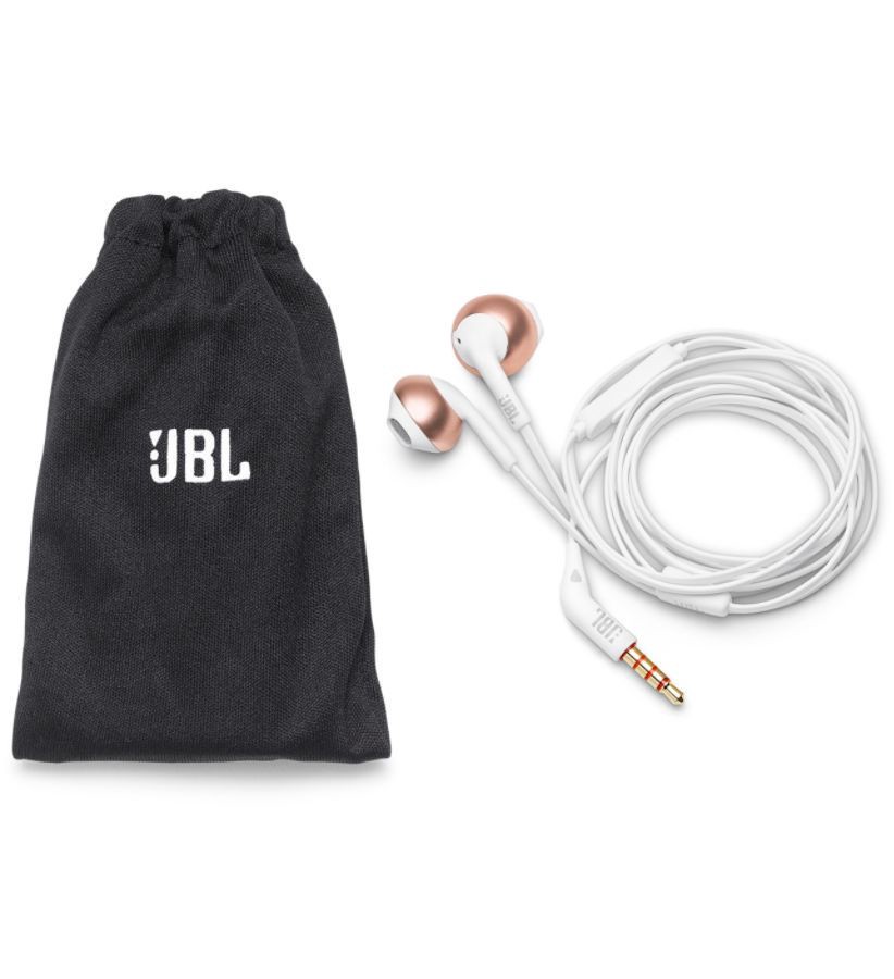 slide 2 of 5, JBL In-Ear Headphones With Microphone, JBLt205Rgd, 1 ct