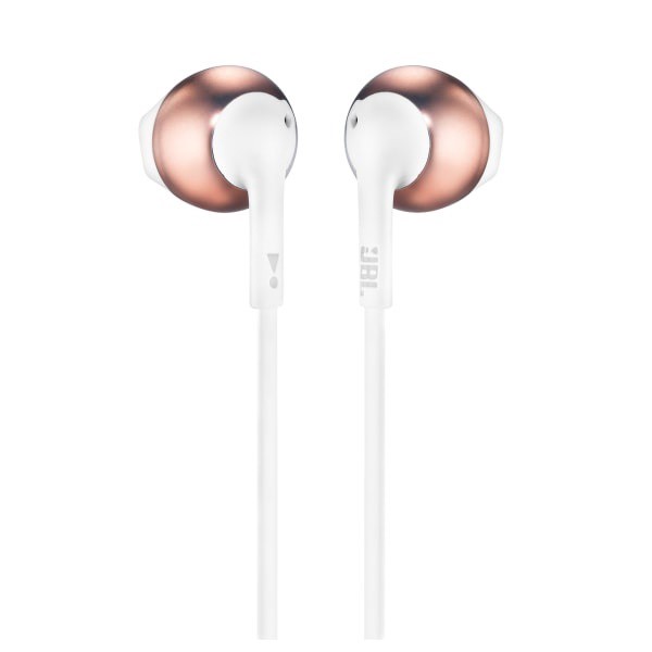 slide 1 of 5, JBL In-Ear Headphones With Microphone, JBLt205Rgd, 1 ct