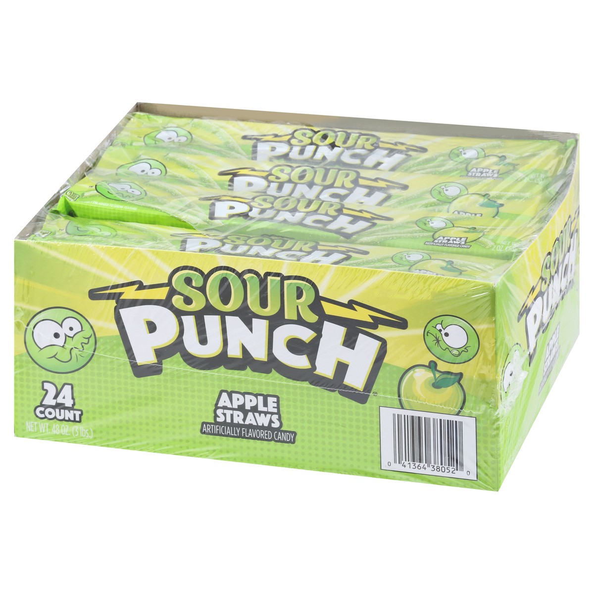 slide 5 of 13, Sour Punch Apple Straws Candy 24 ea, 24 ct