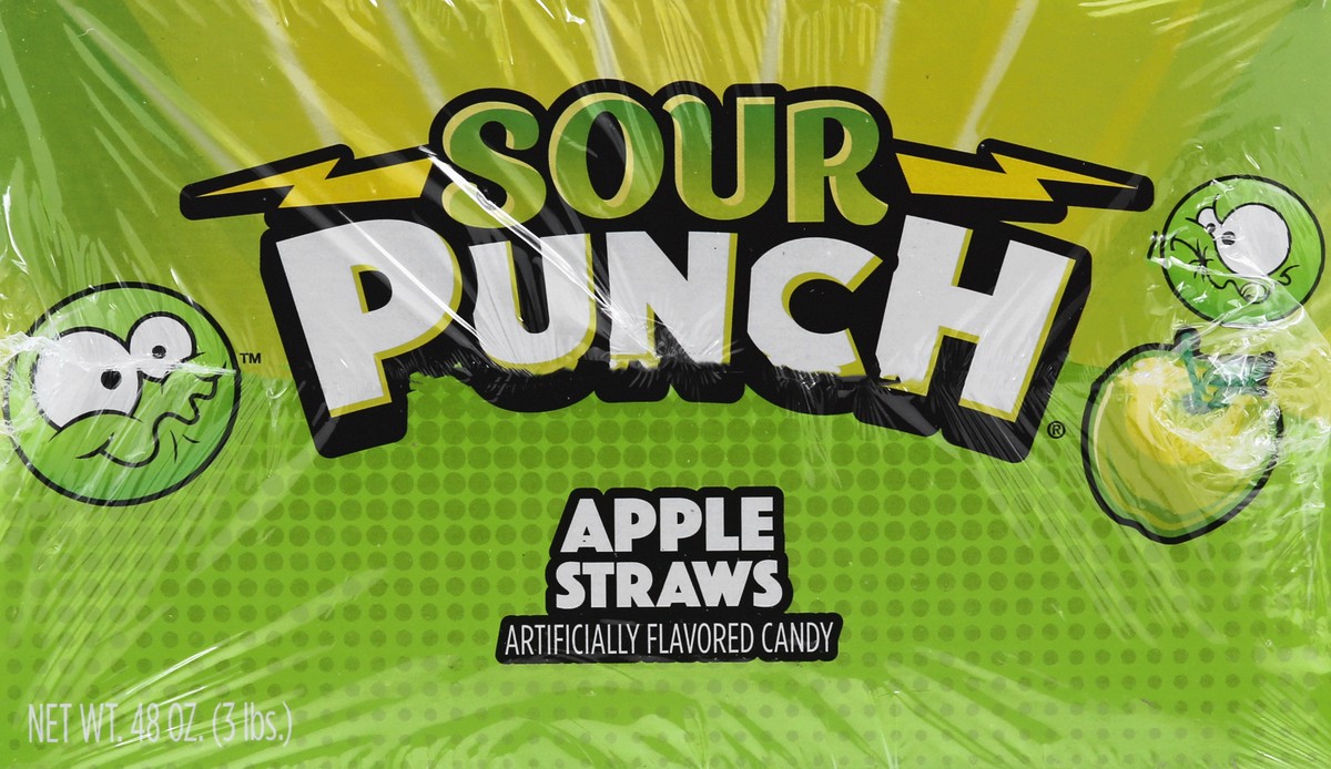 slide 11 of 13, Sour Punch Apple Straws Candy 24 ea, 24 ct