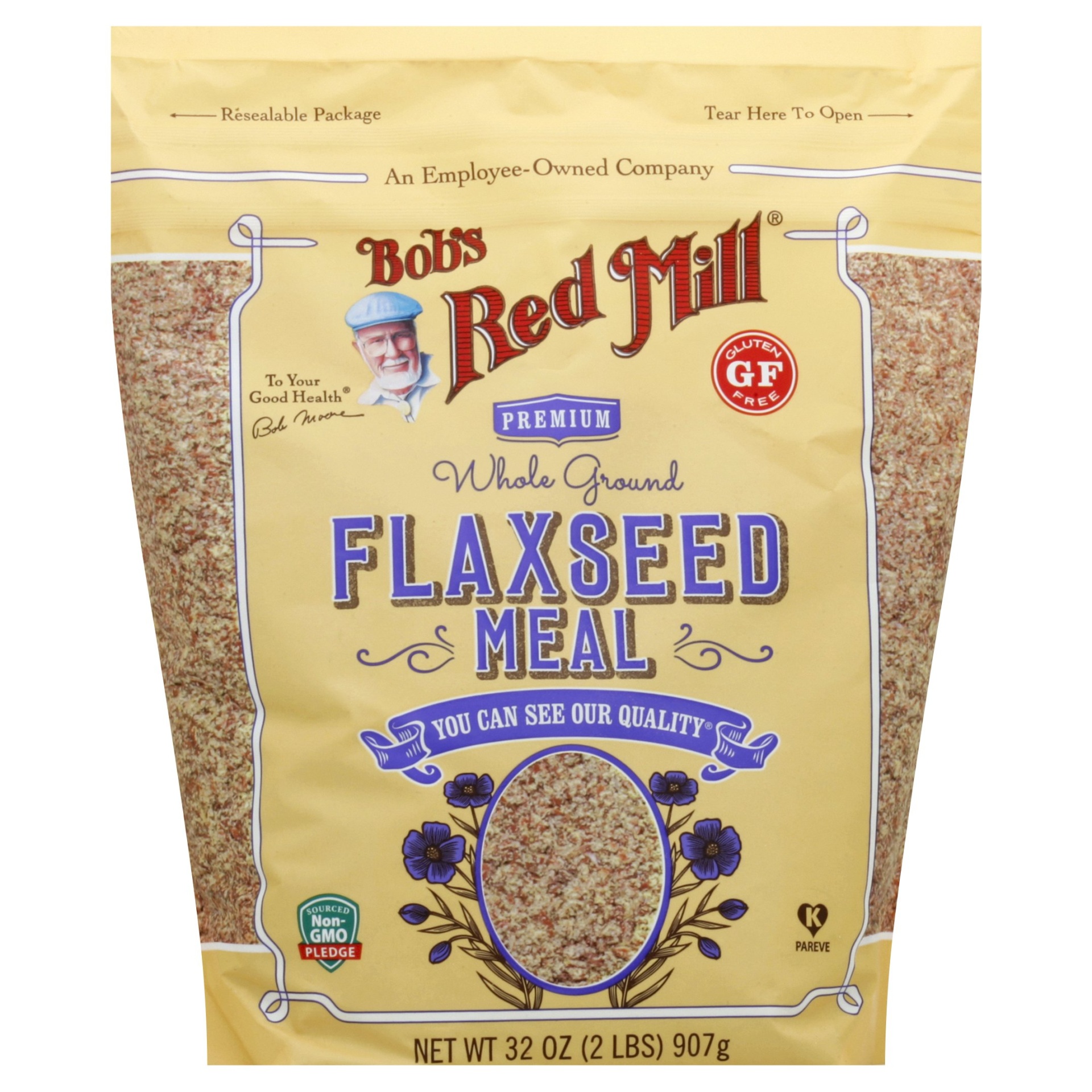 slide 1 of 1, Bob's Red Mill Whole Ground Flaxseed Meal, 32 oz