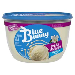 Blue Bunny Sweet Freedom Vanilla Reduced Fat Ice Cream, 48 fl oz