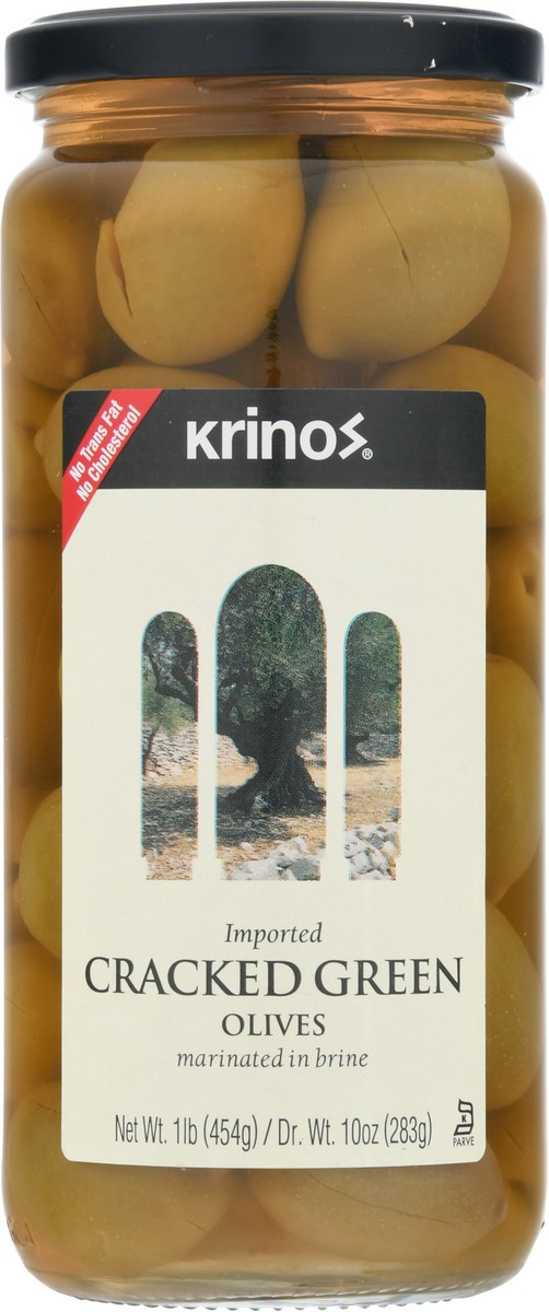 slide 6 of 9, Krinos Imported Cracked Green Olives 1 lb, 1 lb