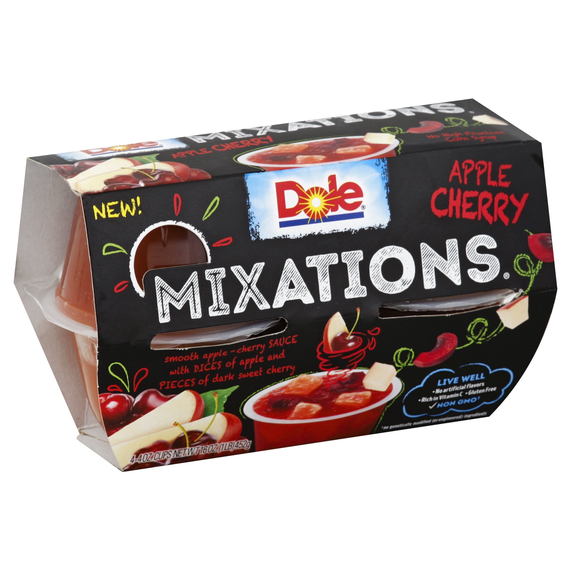 Dole Mixations Apple Cherry Fruit Cups 4 ct; 4 oz Shipt