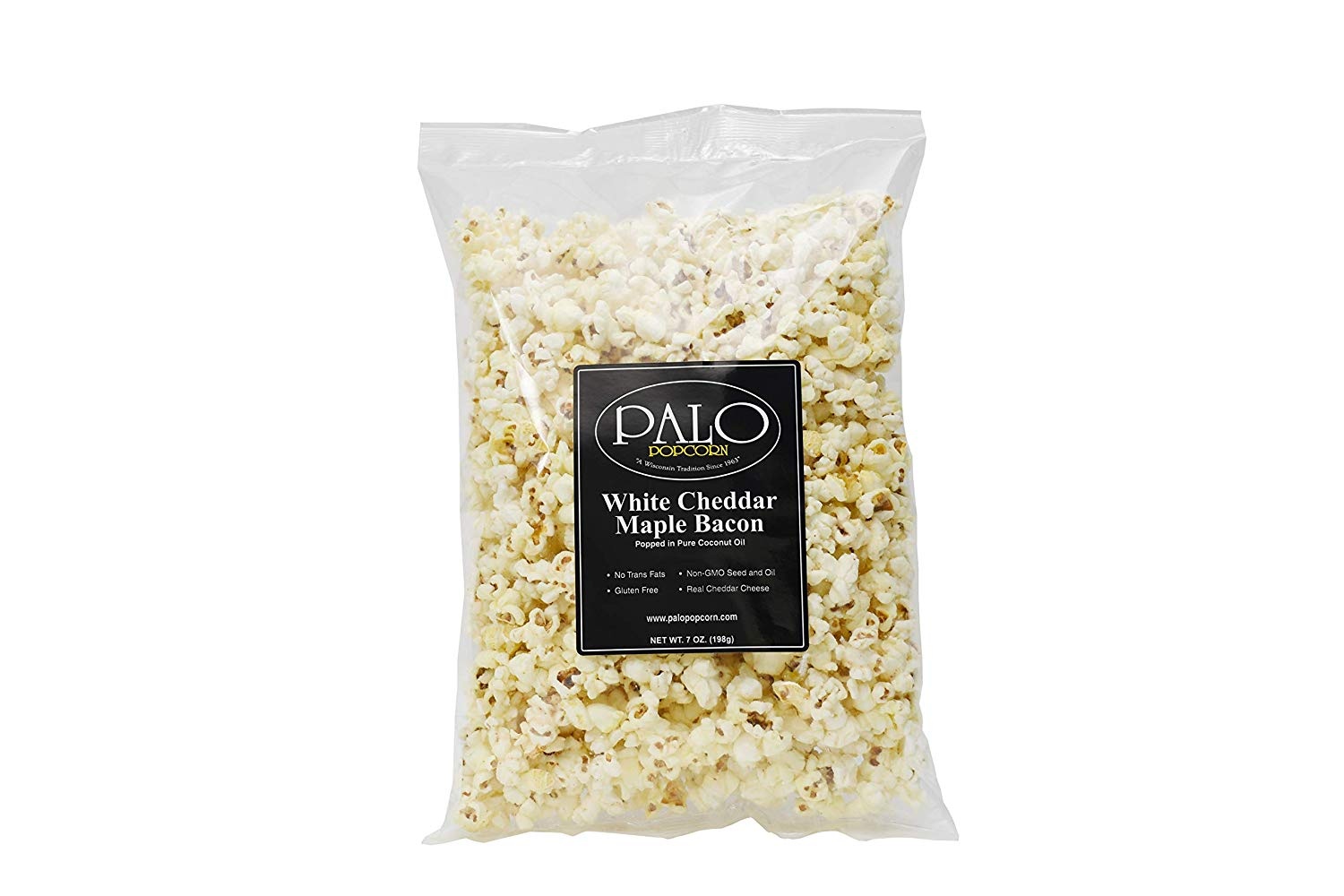 slide 1 of 1, Palo White Cheddar Maple Bacon Popcorn, 7 oz