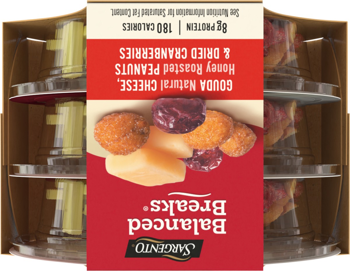 slide 7 of 9, Sargento Balanced Breaks with Gouda Natural Cheese, Honey Roasted Peanuts and Dried Cranberries, 1.5 oz., 3-Pack, 3 ct; 1.5 oz