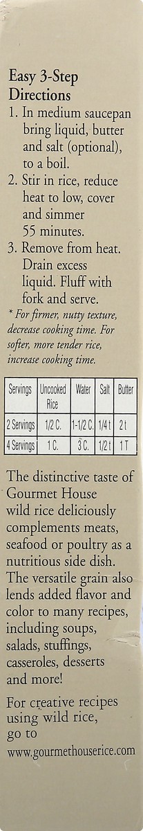 slide 2 of 13, Gourmet House Wild Rice 6 oz, 6 oz